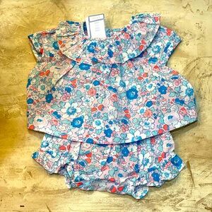 Jacadi Baby girl set in Liberty Fabric Size 1 Month NWT